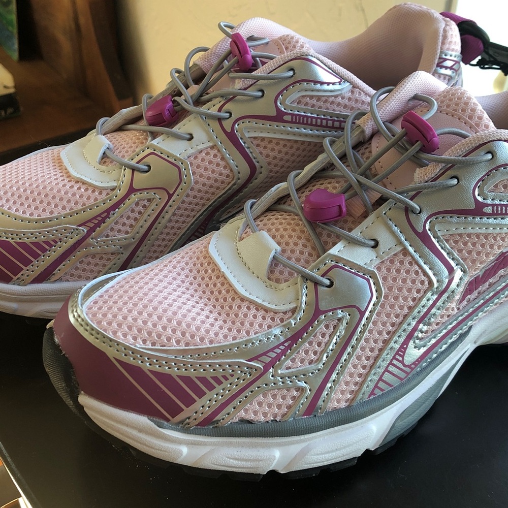 Avia Sport Bungee pink and white athletic shoe size 9 - Picture 4 of 4